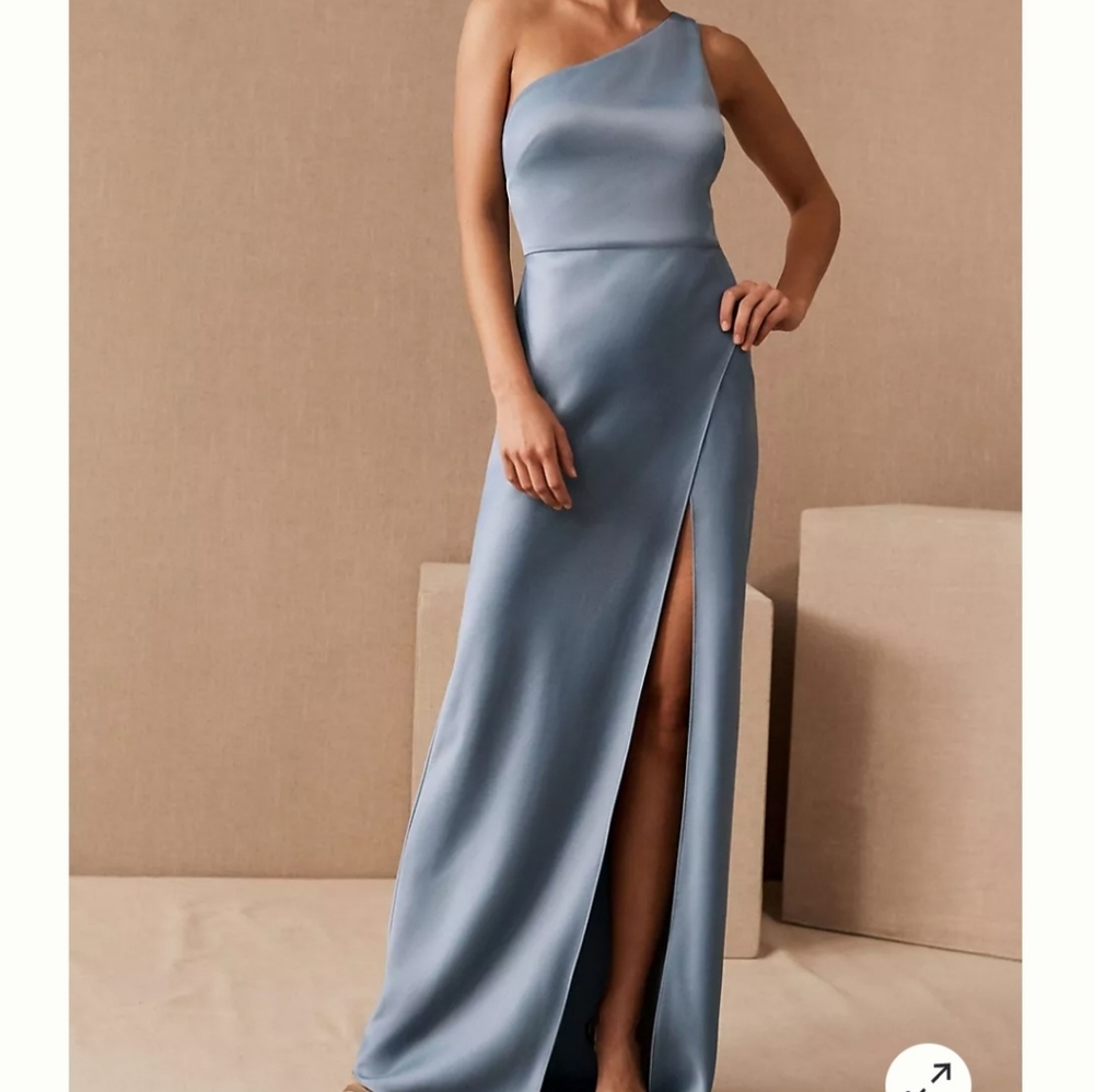 BHLDN (Anthropology) Dylan Satin Charmeuse Dress Dusty Blue Size 10